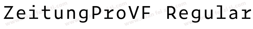 ZeitungProVF Regular字体转换